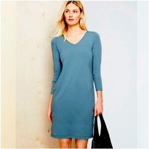 EUC - Eileen Fisher Viscose Jersey V-Neck Shift Dress - size SP